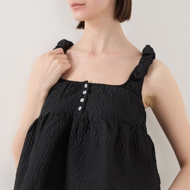 Elin Textured Crop Top & Scrunchie Set