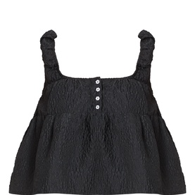 Elin Textured Crop Top & Scrunchie Set