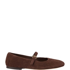 Suede Mary Jane Ballet Flats