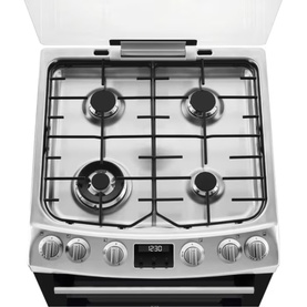 60cm Double Oven Cooker Gas Hob Stainless Steel