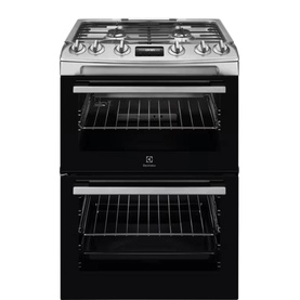 60cm Double Oven Cooker Gas Hob Stainless Steel