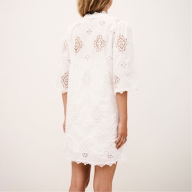 Malo Broider Anglaise Mini Flared Dress