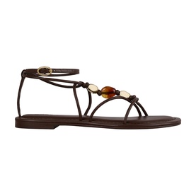 Caya Leather Flat Sandals