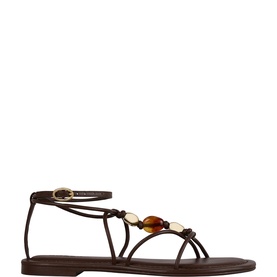 Caya Leather Flat Sandals