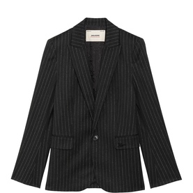 Valser Pinstripe Single-Breasted Blazer