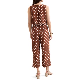 Alia Polka Dot Cropped Jumpsuit