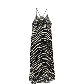 Risty Zebra Lace Trim Slip Dress
