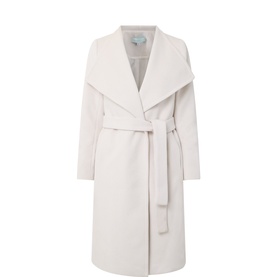 Grace Herringbone Wrap Belted Coat