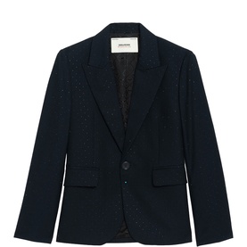 Vavy Embellished Single-Breasted Blazer