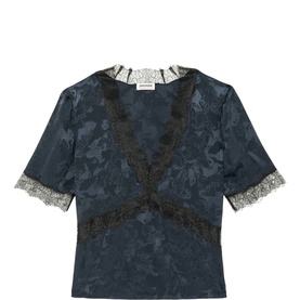 Tedoxa Wings Logo Back Silk Jacquard Top