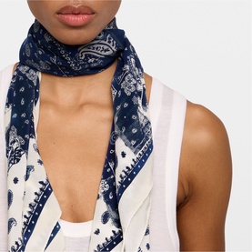Blondie Denim Bandana Silk Scarf