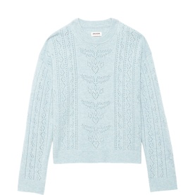 Markuz Wing Logo Pointelle Sweater