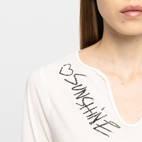 Happy Printed Henley Top