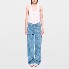 Eli Denim High-Rise Wide Leg Jeans
