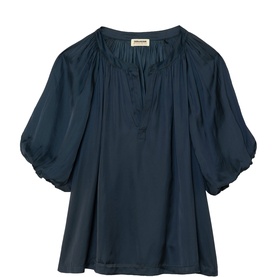 Teko Gathered Satin Blouse