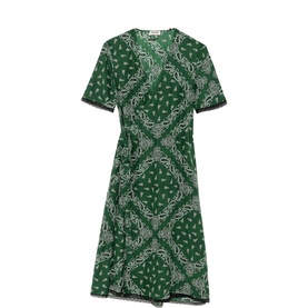 Reforme Pasiley Silk Wrap Dress