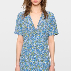 Rhodral Floral Flared Dress