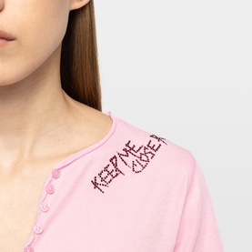 Happy Printed Henley T-Shirt