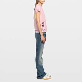 Happy Printed Henley T-Shirt