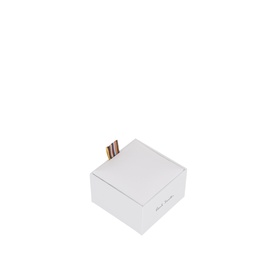 Paul Smith Access Multi cufflinks in white gift box with signature multicolour stripe detail on lid