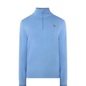 Zebra Logo Badge Half-Zip Sweater