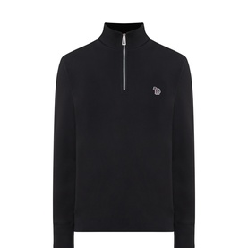 Zebra Logo Half-Zip Sweater