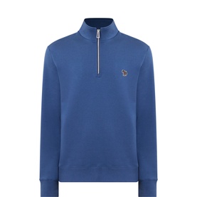 Zebra Logo Half-Zip Sweater