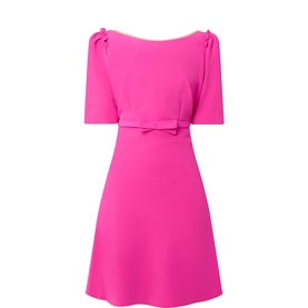 Pearl Bow Mini Dress