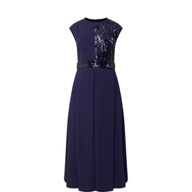 Freya Sequin Panel Flared Dress