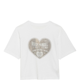 Taida Embellished Heart Logo T-Shirt