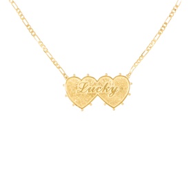Shrimps Double Heart Lucky Necklace