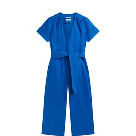 Evie Tie Front Cropped Jumpsuit