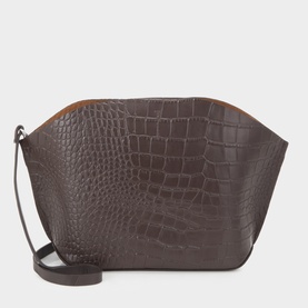 Avika Croc Embossed Crossbody Bag