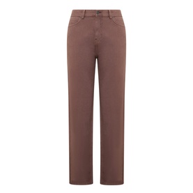 InWear Gladys Straight Leg Jeans in Coffee Quartz, straight-cut cotton denim with five-pocket style and tonal stitching