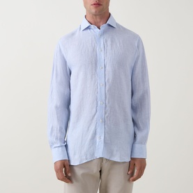 Casual Linen Striped Shirt