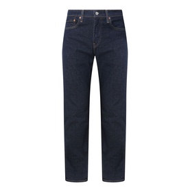 Levi's dark blue straight-leg jeans in cotton-elastane blend, five-pocket styling with belt loops and silver-tone hardware