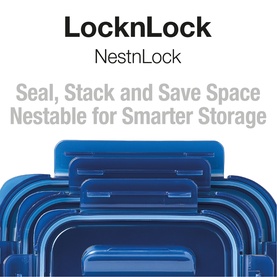 NestnLock Blue Container Three-Piece Set