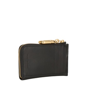 Marc Jacobs The Scene Top Zip Multi Wallet in black leather with gold-tone zip fastening and statement charm detail