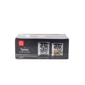 Tattoo Short Tumbler Set of Six, 340ml
