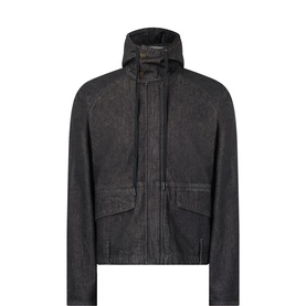 Logo Denim Parka Jacket