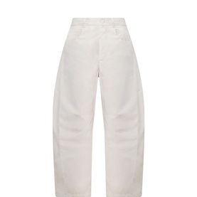 Cropped Barrel Leg Trousers