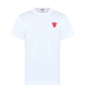 Double Heart Embroidered Logo T-Shirt