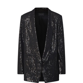 Sequin Single-Breasted Blazer