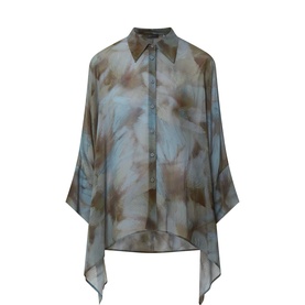 Printed Draped Shirt