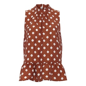 Indie Polka Dot Peplum Blouse