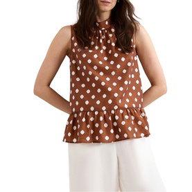 Indie Polka Dot Peplum Blouse