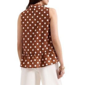 Indie Polka Dot Peplum Blouse