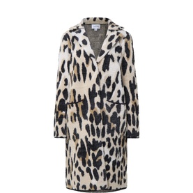 Leopard Brushed Long Coat