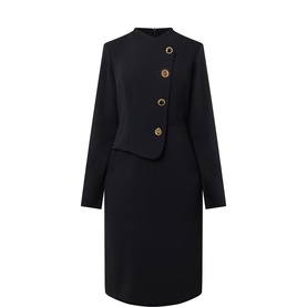 Statement Button Pencil Dress