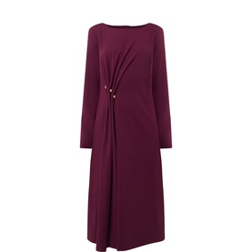 Gathered Hardware-Detail Dress